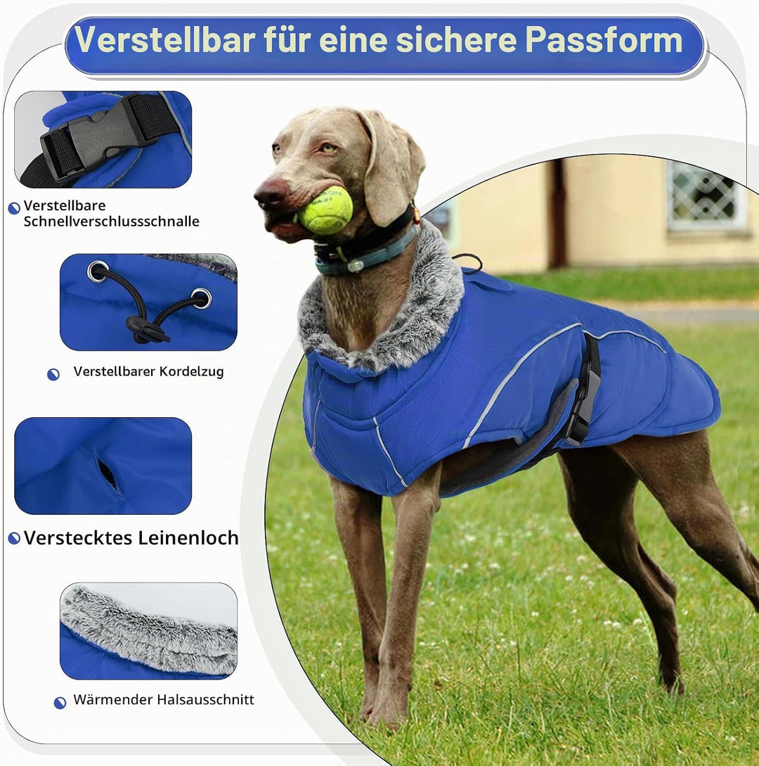Hundemantel Winter Kleine Hunde, wasserdichte Welpen Warme Jacke Weste Reflektierende Hundejacke Fle
