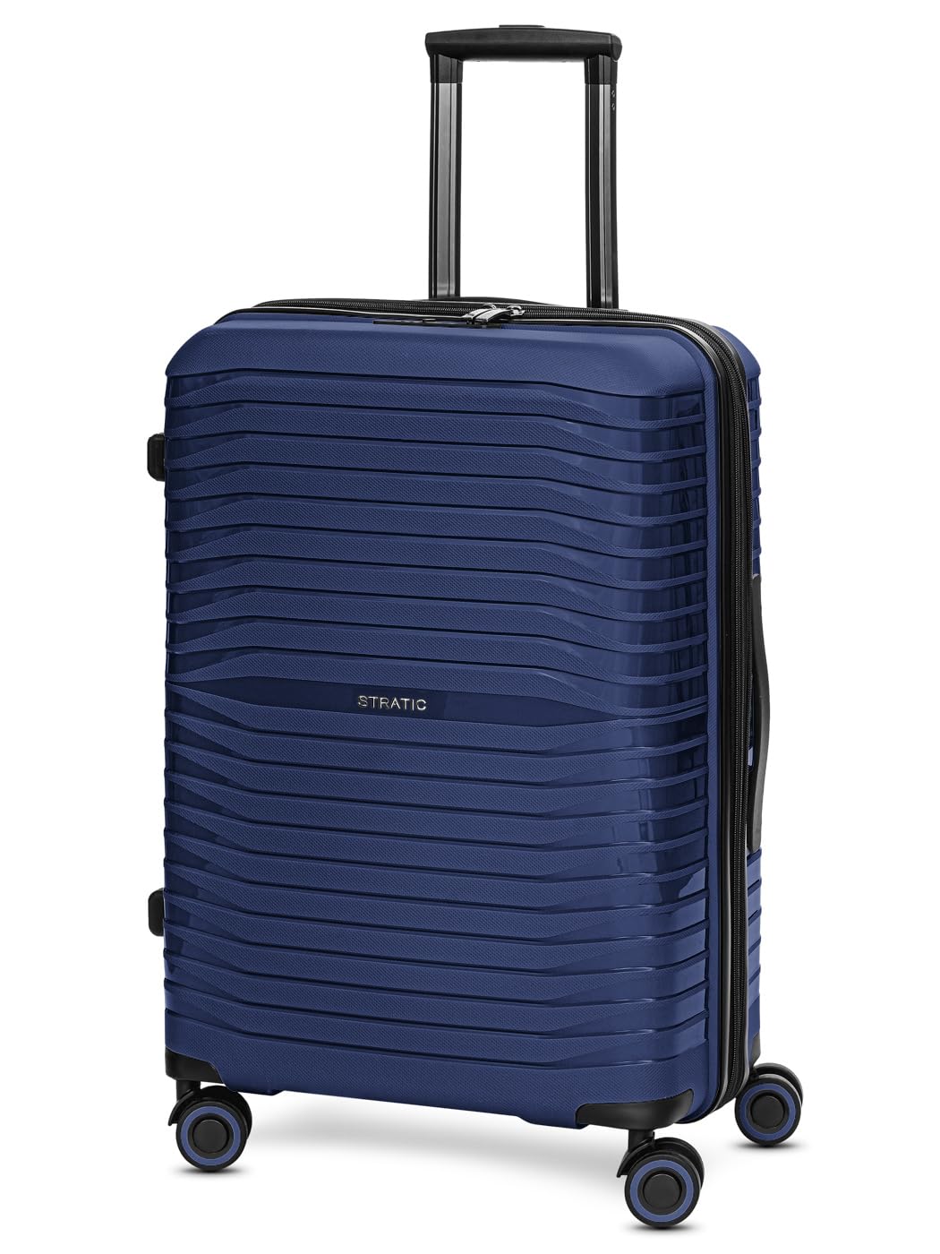 Stratic Shine Koffer & Trolley gross | Ausgestattet mit 4 360° Drehbare Rollen, Kreuzpackgurt, Dehnf