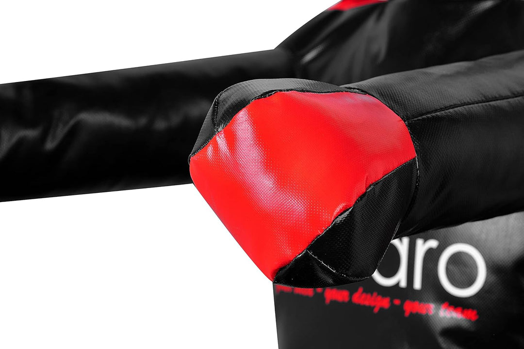 Lisaro Schlaufen Judo Dummy Gr. 170 | Box-Dummies | schwarz-rot | UNGEFÜLLT | hängend | Grappling Du