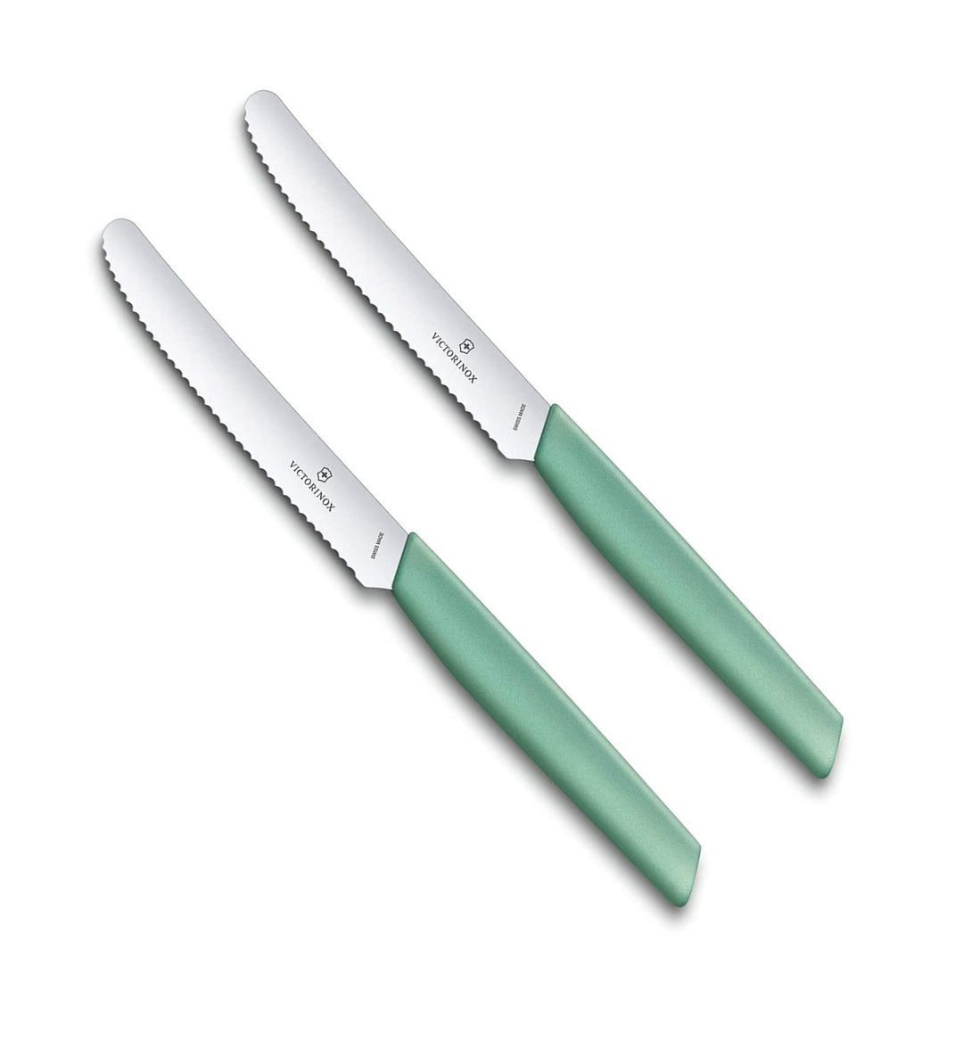 Victorinox 2 Stück Tafelmesser - Tomatenmesser Swiss Modern mit Wellenschliff rostfrei - Swiss Made