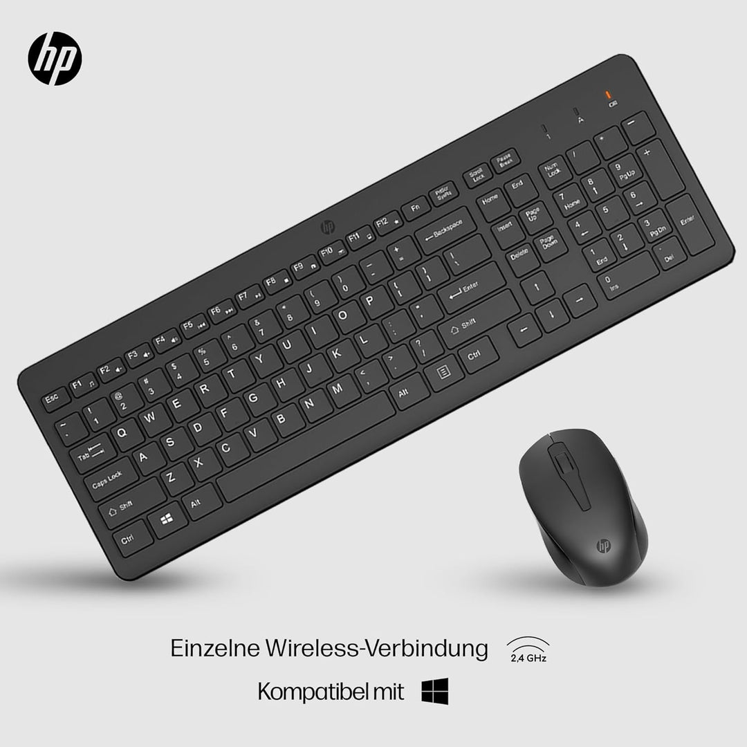 HP 330 Wireless Mouse & Keyboard, USB-A, Schwarz