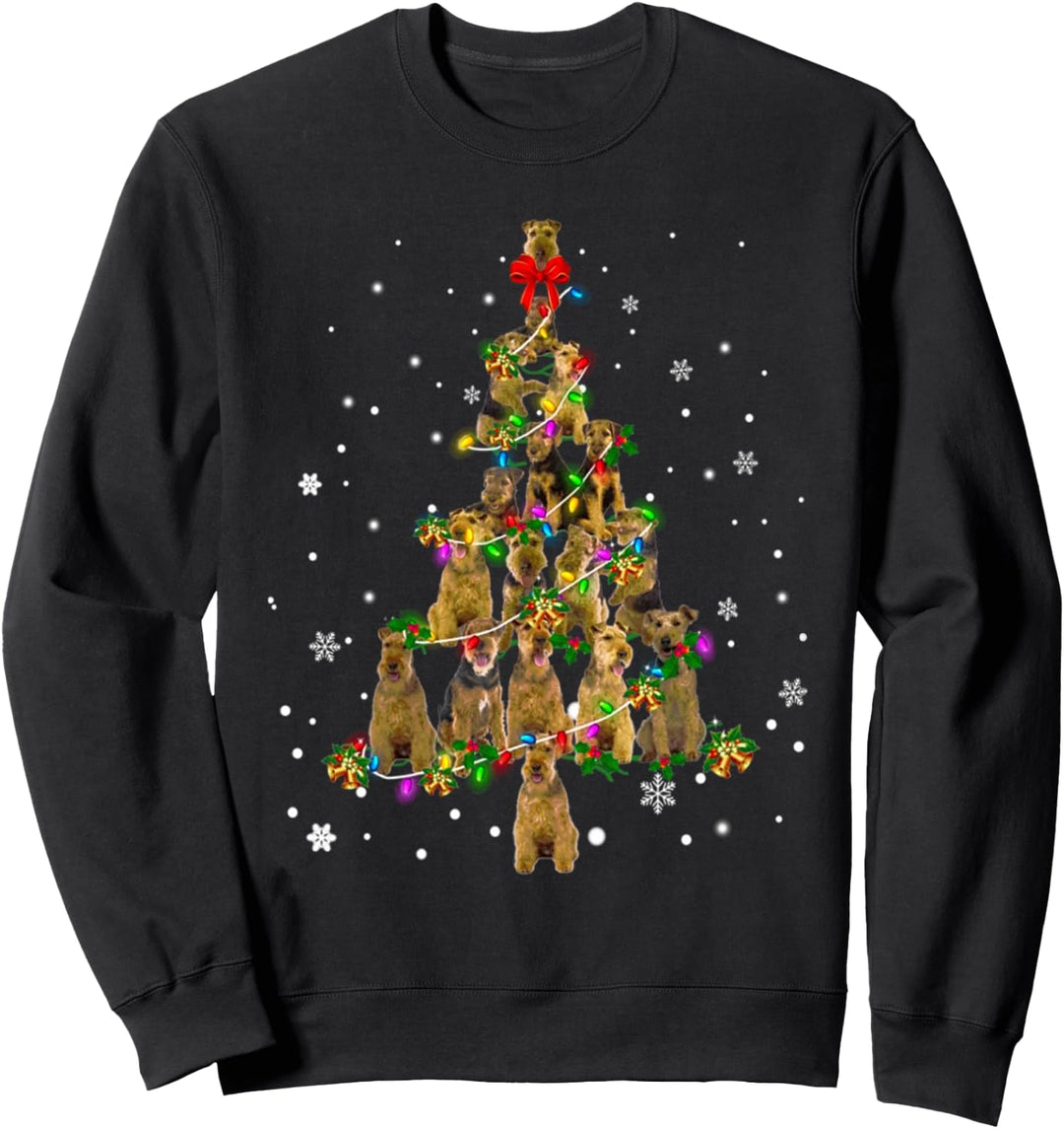 Cute Welsh Terrier dog Christmas Tree gift decor Xmas tree Sweatshirt
