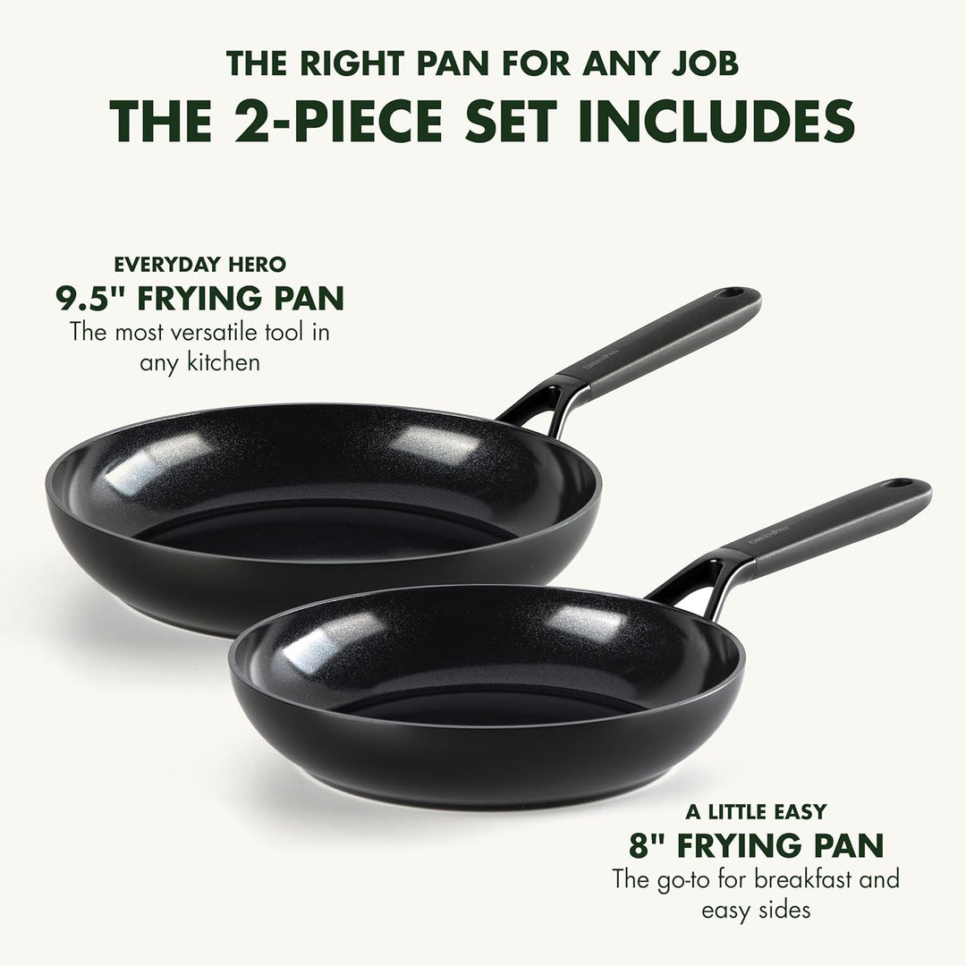GreenPan SmartShape Gesundes Keramik-Antihaft-Pfannenset 20 cm und 28 cm mit Pfannenschutz, PFAS-fre