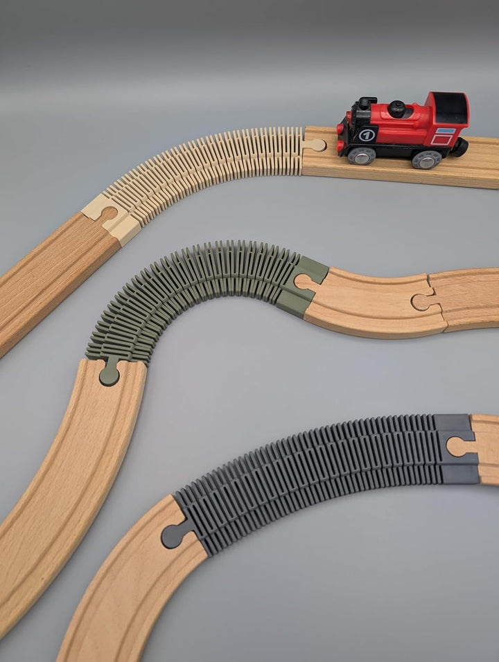 missing piece - Flexible Schiene für Holzeisenbahnen (3, Neutrale Töne) Neutrale Töne 3, Neutrale Tö