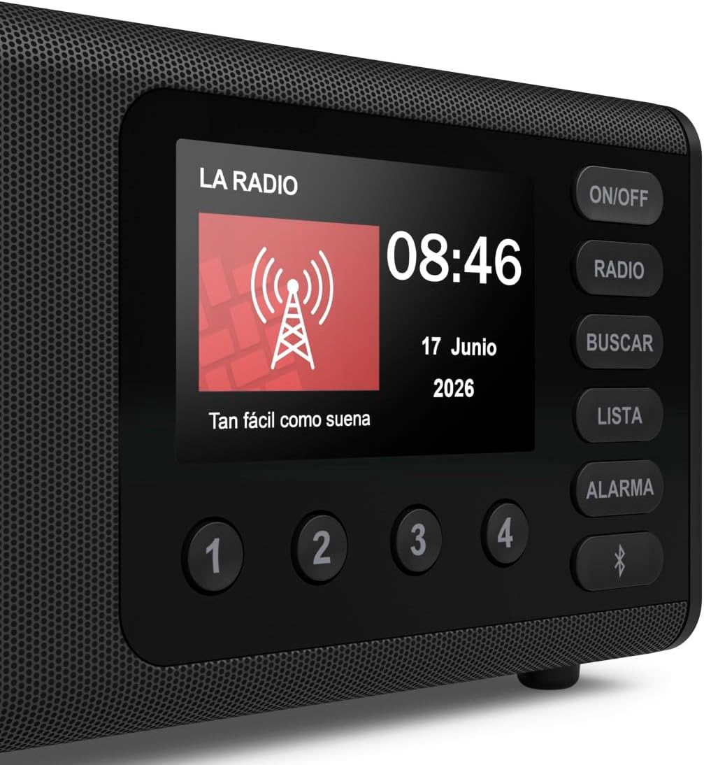 Hama | Digitales DAB/DAB+ und FM Radio mit Bluetooth. (Tischradio mit Farbdisplay, kabelloser Lautsp
