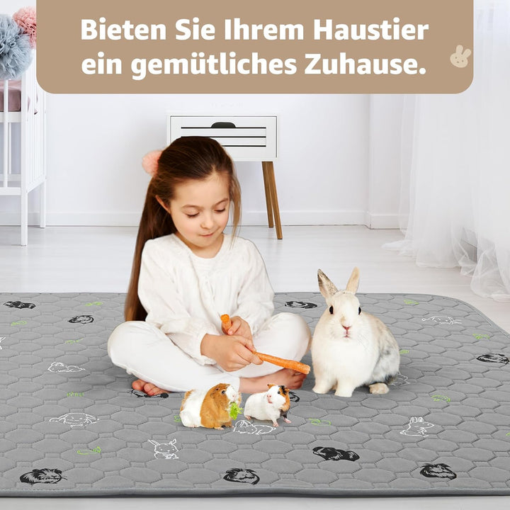 wasserdichte Pipipads für Meerschweinchen, super saugfähige PIPI unterlagen Kaninchen, Waschbare kle