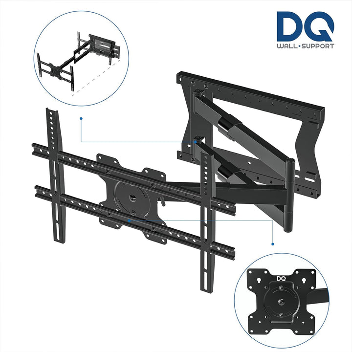 DQ WALLSUPPORT TV Wandhalterung mit 1000 mm extra langem Gelenkarm für 42-85-Zoll-LCD/LED/OLED Flach