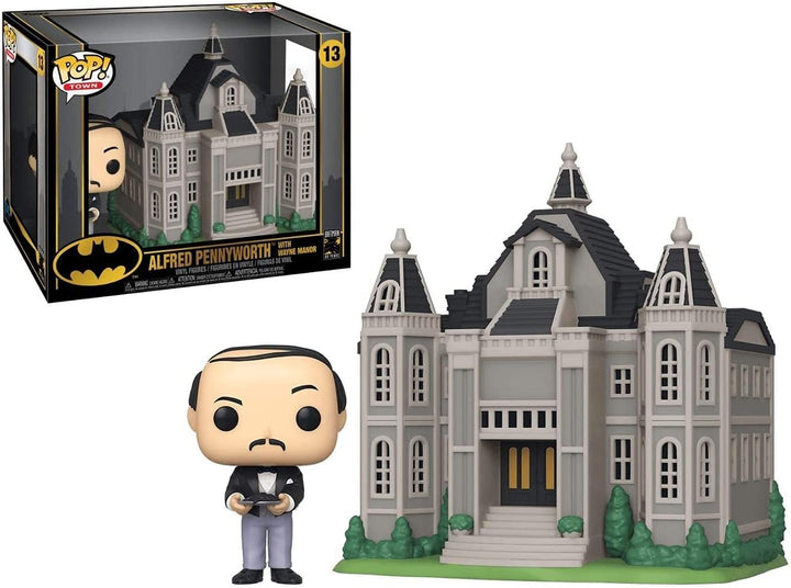 Funko Pop! Town: Batman 80th - Wayne Manor mit Alfred - DC Comics - Vinyl-Sammelfigur - Geschenkidee