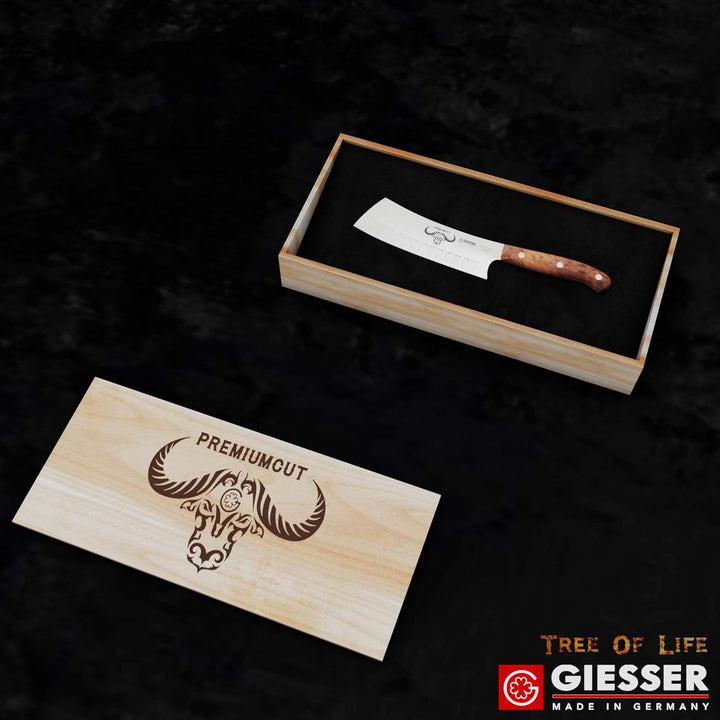 Giesser seit 1776 - Made in Germany - Japanisches Kochmesser 16 cm, Kullenschliff Tree of Life, Prem