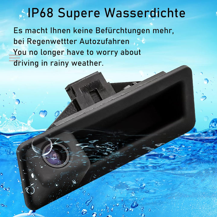 Rückfahrkamera für Autos, 170 Grad Weitwinkel Auto Nachtsicht Wasserdicht Rückfahrkamera im Koffergr