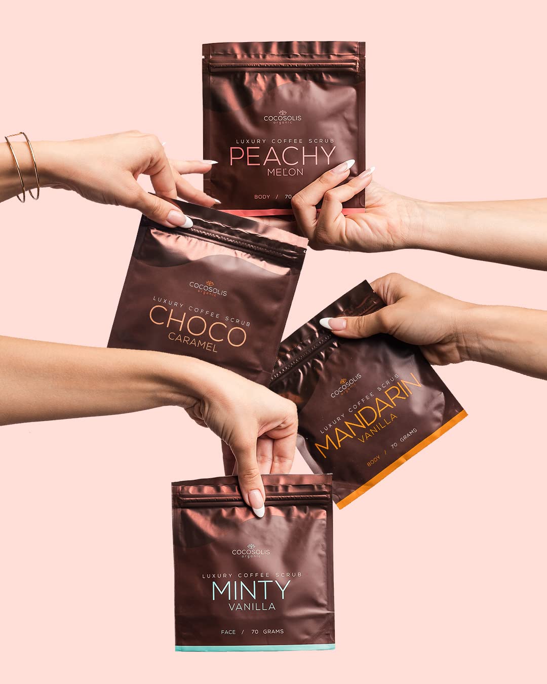 COCOSOLIS SCRUB Kaffee-Body Scrub-Set - ätherische Öle - Das perfekte luxuriöse Geschenkset Frauen -