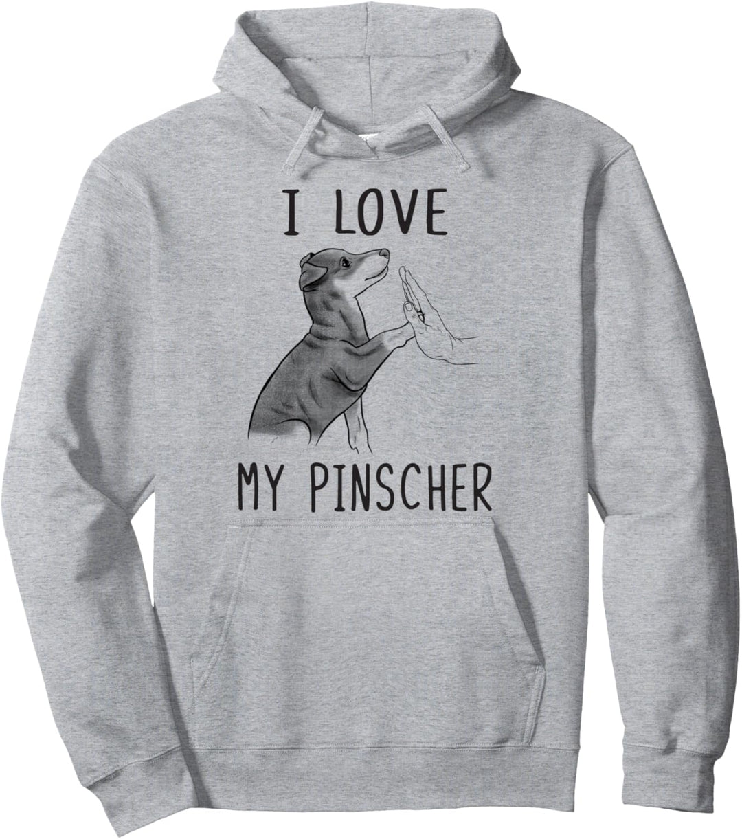 I Love My Pinscher Damen Deutscher Pinscher Hund Pullover Hoodie