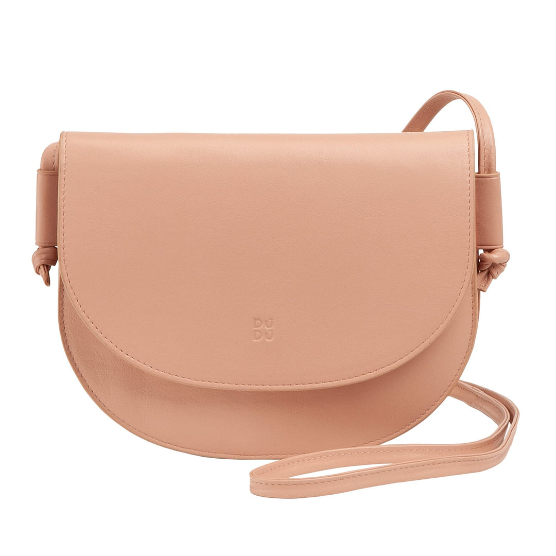 DUDU Damen Umhängetasche aus Leder, kompaktes schlankes Design Handtasche mit Knopfverschluss, Verst