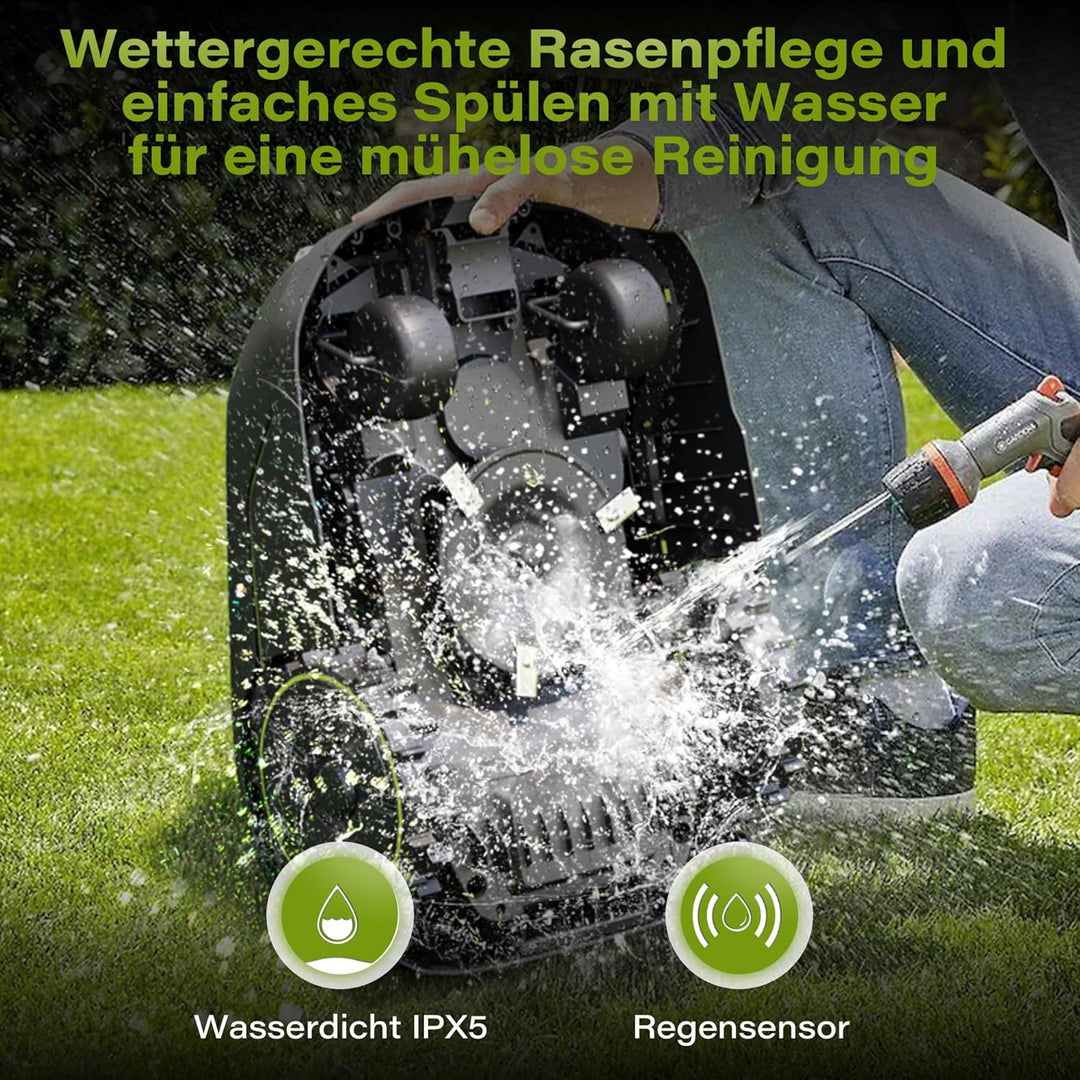 SUNTEK Mähroboter ohne begrenzungskabel AI Vision-Kamera, Rasenmäher Roboter, Max 600 m², Genaue Hin