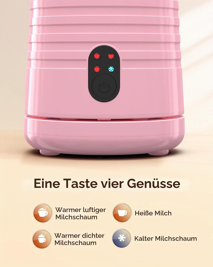 Morpilot Elektrischer Milchaufschäumer, automatischer Milchaufschäumer, 4 in 1, freie Wahl der Schau