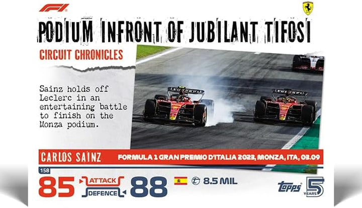 Topps Turbo Attax Formula 1 2024 - Mega Tin - Revved Up - centhält 66 Karten, darunter 6 LE&