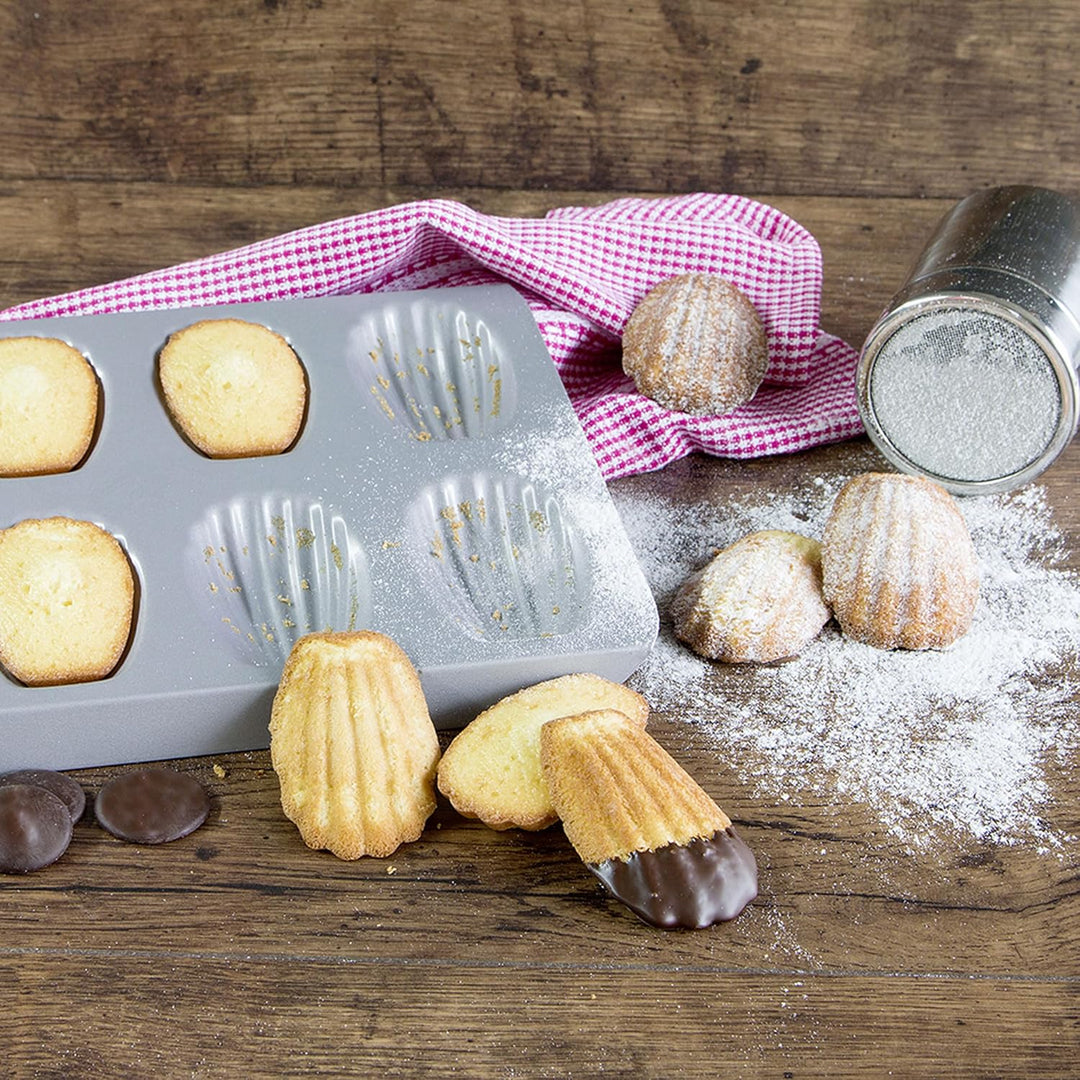 Städter We Love Baking Backform Bärentatzen Madeleines, Metall, Silber, 40 x 20 cm
