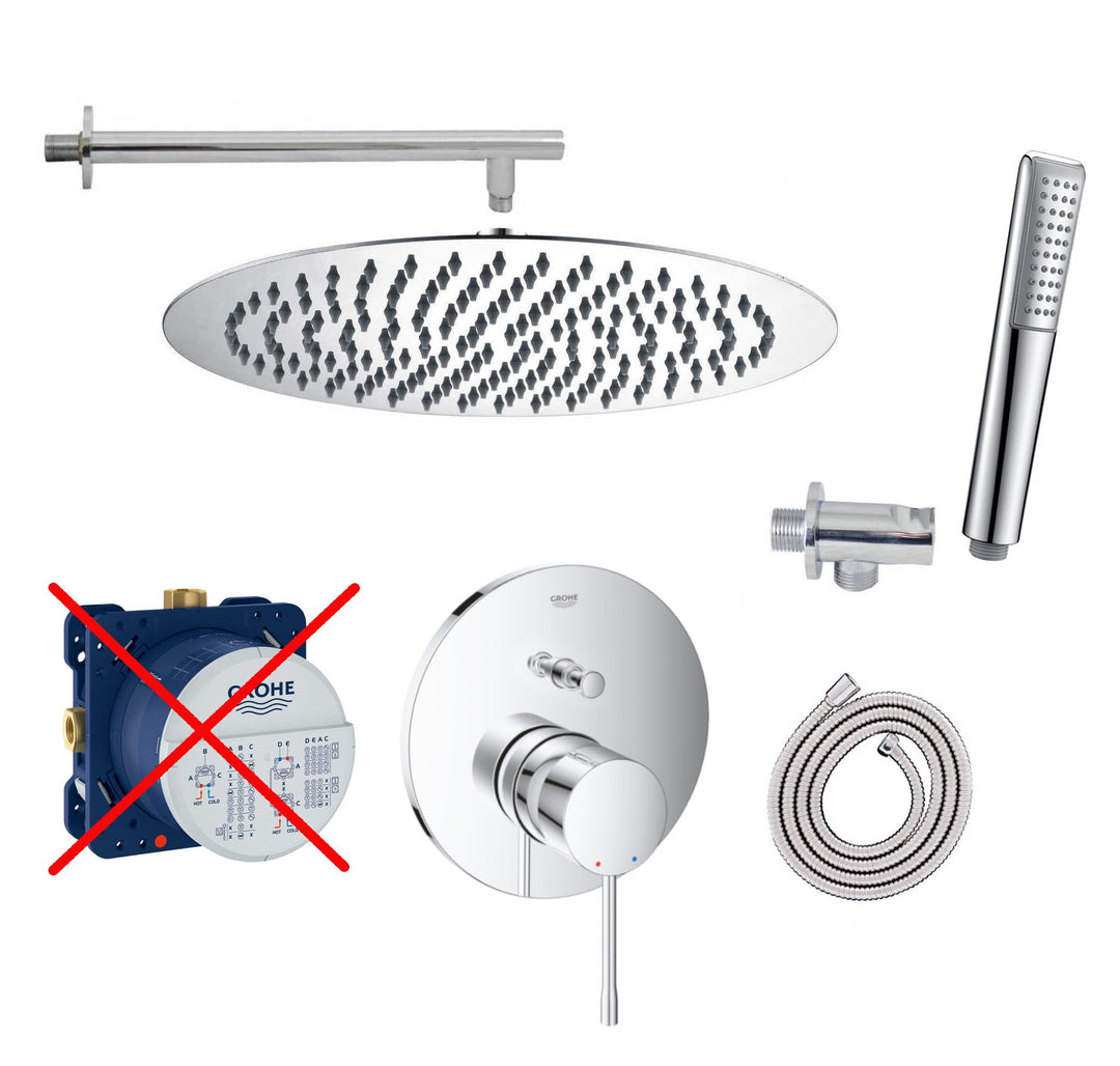 vanvilla Duschsystem mit Unterputz Duscharmatur von Grohe Essence Einhebelmischer mit vanvilla Regen