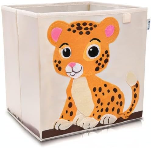 Aufbewahrungsbox im 3er Set Koala, Löwe und Tiger I Dreierpack Spielzeugbox mit Tiermotiv passend fü
