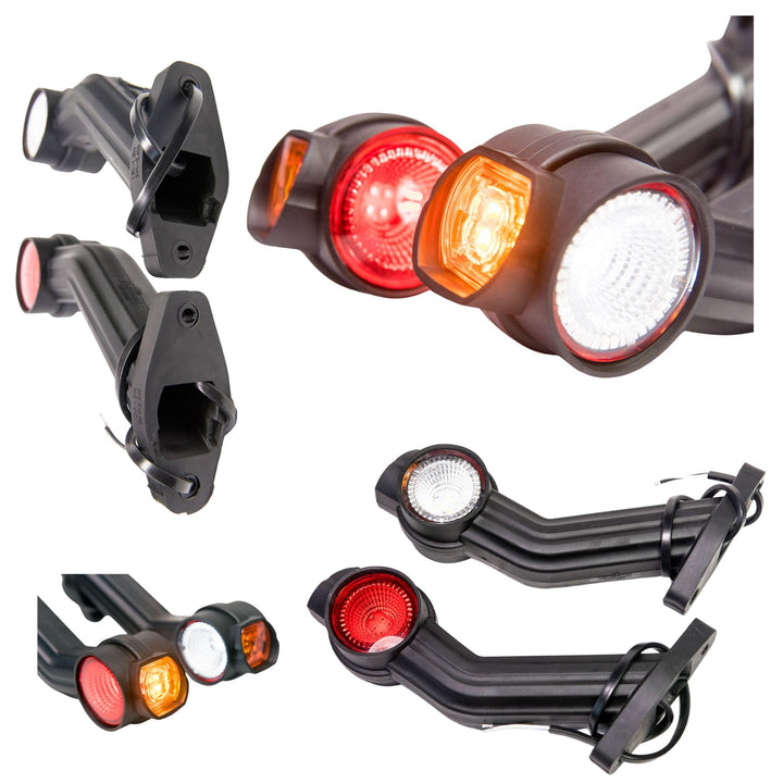 2 x LED Gummi Begrenzungsleuchte Seitenleuchte 12V 24V mit E-Prüfzeichen Positionsleuchte Auto LKW P