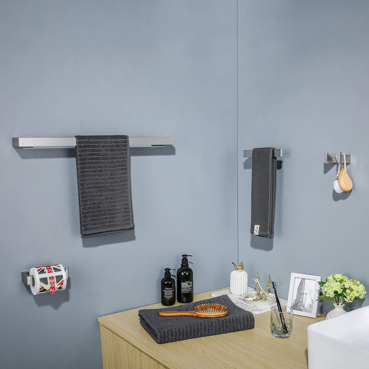 Q8-P4BR Badezimmer-Hardware-Zubehör-Set, Handtuchhalter, Bademantelhaken, Toilettenpapierhalter, Ede