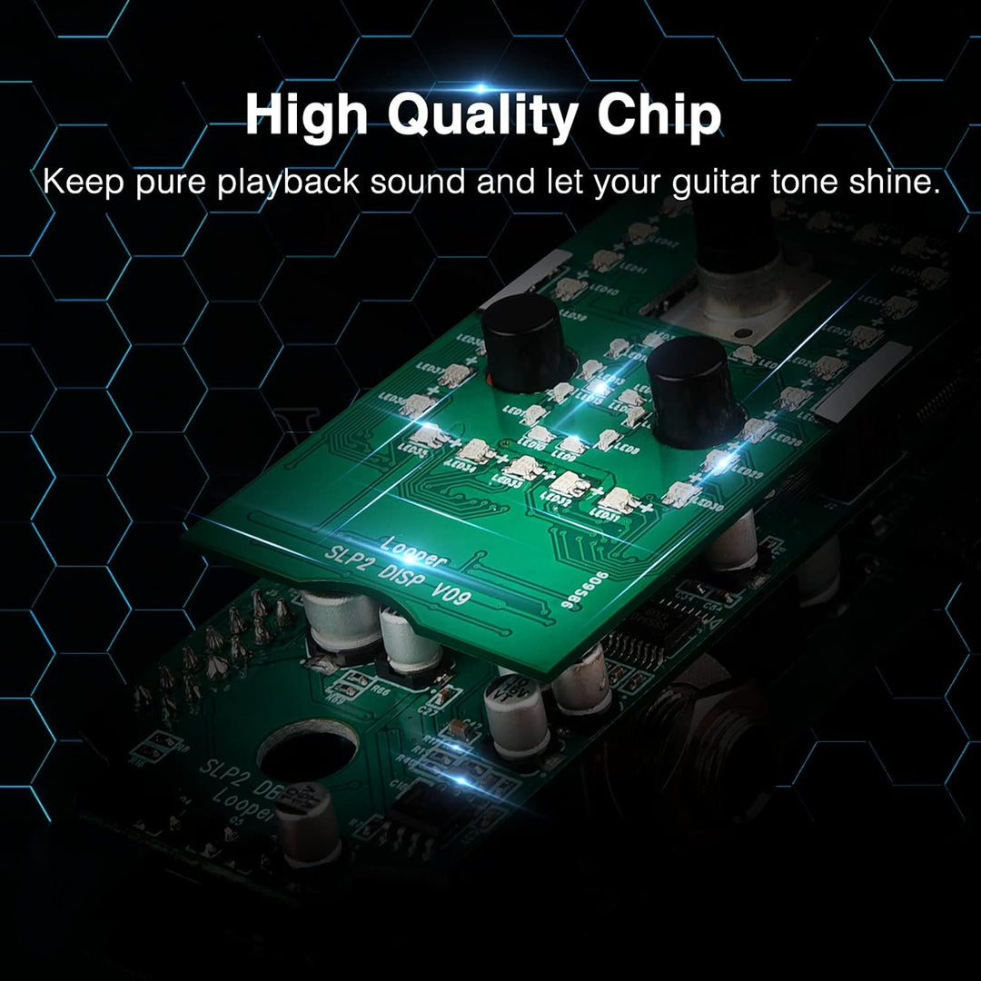 LEKATO Gitarren-Looper Effektpedalschlaufe, 9 Loops, Station mit USB-Kabel für E-Gitarre, Bassgitarr