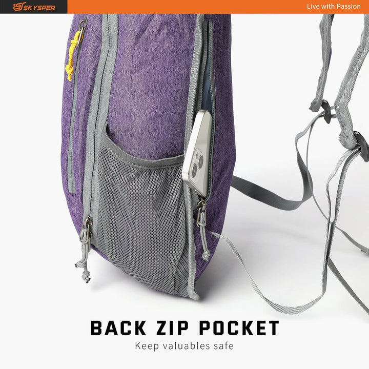 SKYSPER 10L Faltbarer Rucksack Ultraleicht Tagesrucksack Wasserfest Daypack Reiserucksack Wanderruck