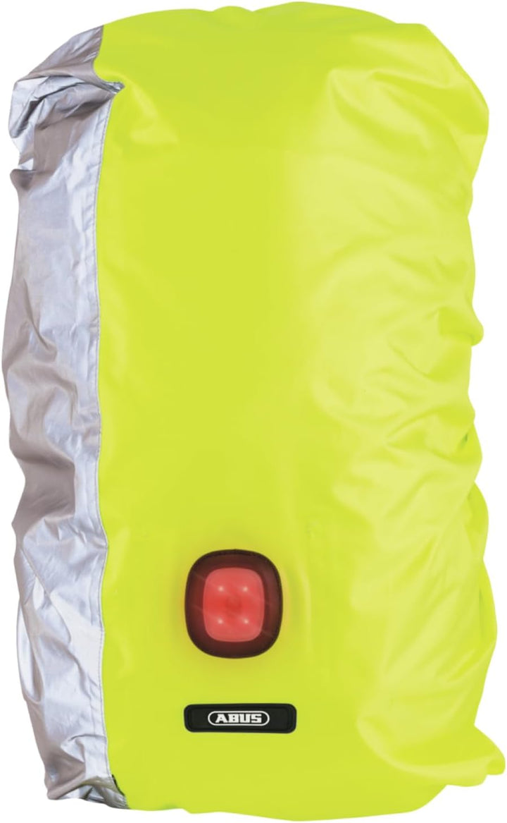 ABUS Regenschutz für Rucksäcke - Lumino X-Urban Cover mit integriertem USB-Rücklicht - wasserdichter