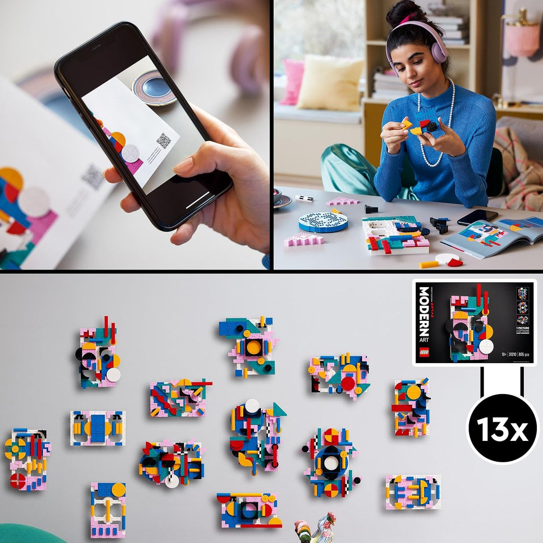 LEGO 31210 Art Moderne Kunst Set, buntes abstraktes Wandbild, Home-Deko für Wohnzimmer oder Schlafzi
