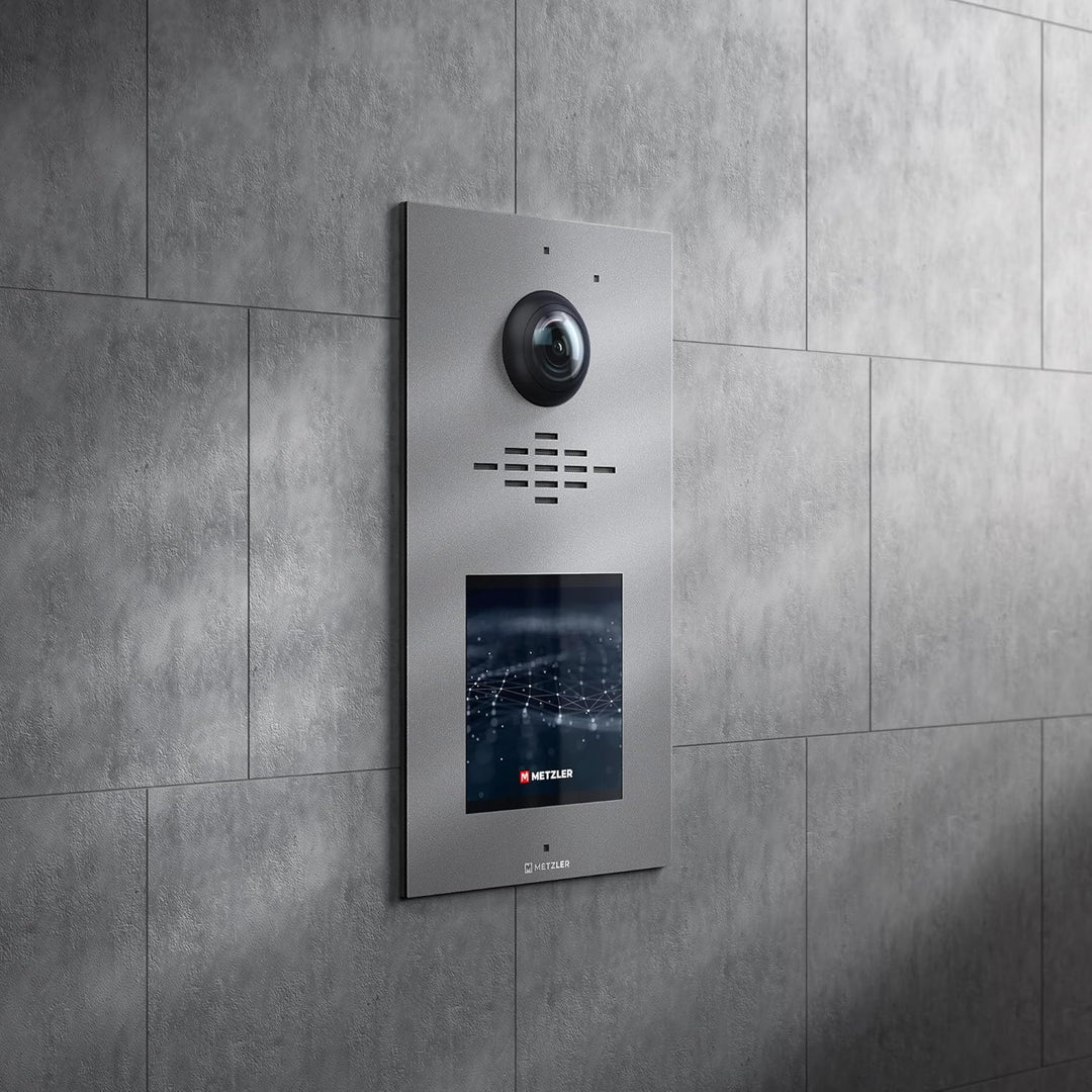 Metzler VDM10 2.0 modulare Video Türsprechanlage in Graualuminium - 2-Draht - Türklingel mit HD-Kame