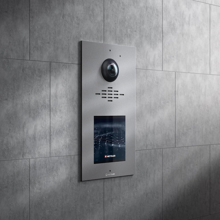 Metzler VDM10 2.0 modulare Video Türsprechanlage in Graualuminium - 2-Draht - Türklingel mit HD-Kame
