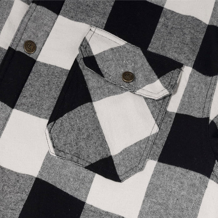 Coevals Club Herren Flanell Jacke Hemd Sherpa Holzfällerhemd Flanellhemd Langarm Kariertes Druckknöp