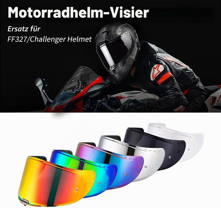 Helmvisier für FF327 Challenger,Motorradhelm Visier,Motorrad Windschutz Helm Objektiv Visier Vollges