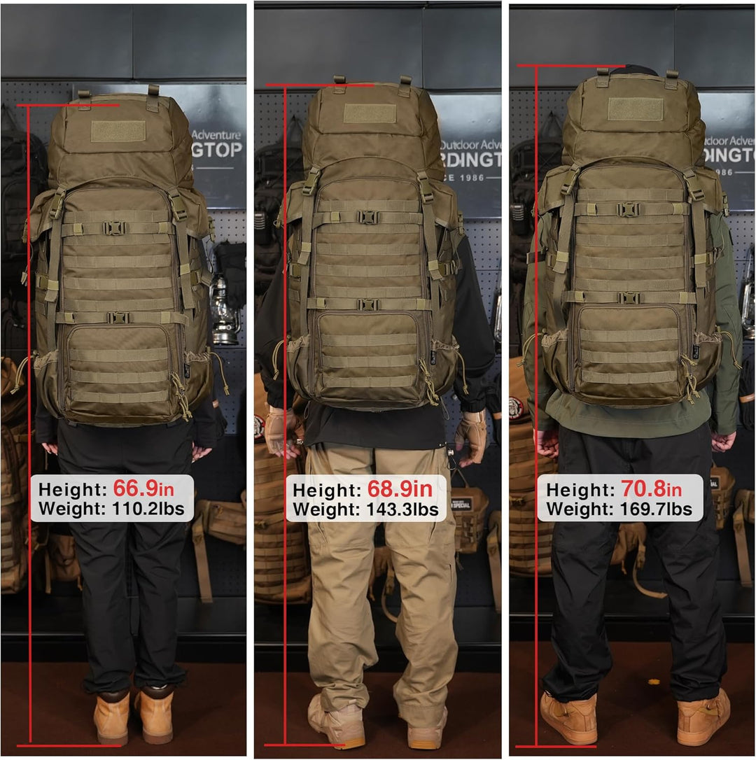 Mardingtop 70L Militär Rucksack Trekkingrucksack mit Regenschutz Wanderrucksack im Freien Grosse Kap