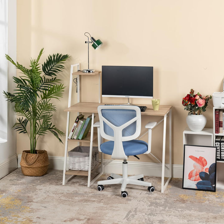 Bürostuhl, Schreibtischstuhl, höhenverstellbar, drehbar, Stoffsitz, ergonomischer Arbeitsstuhl mit A