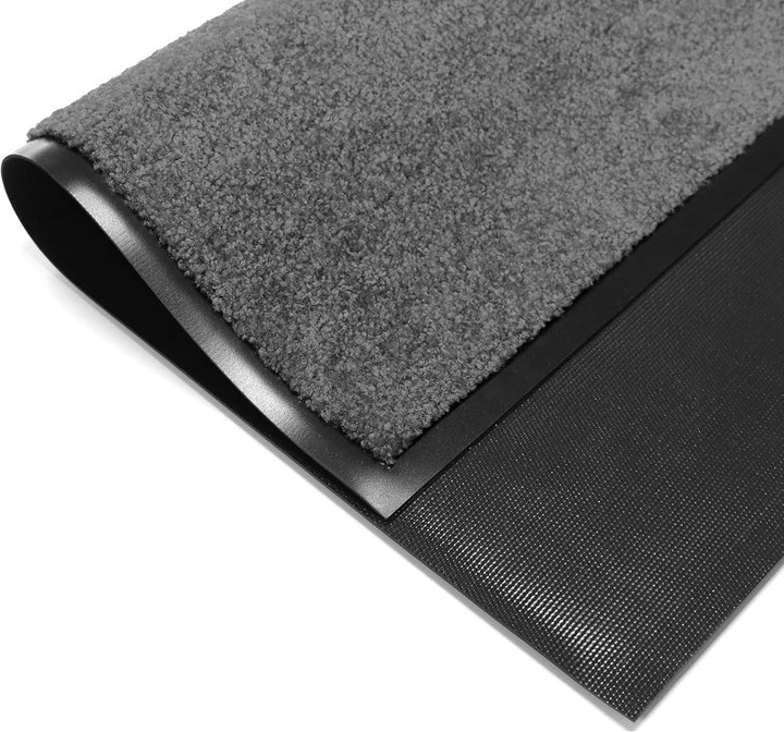 Primaflor Schmutzfangmatte CLEAN – Anthrazit, 60x180 cm | Saugstarke, Schwer entflammbare Fussmatte