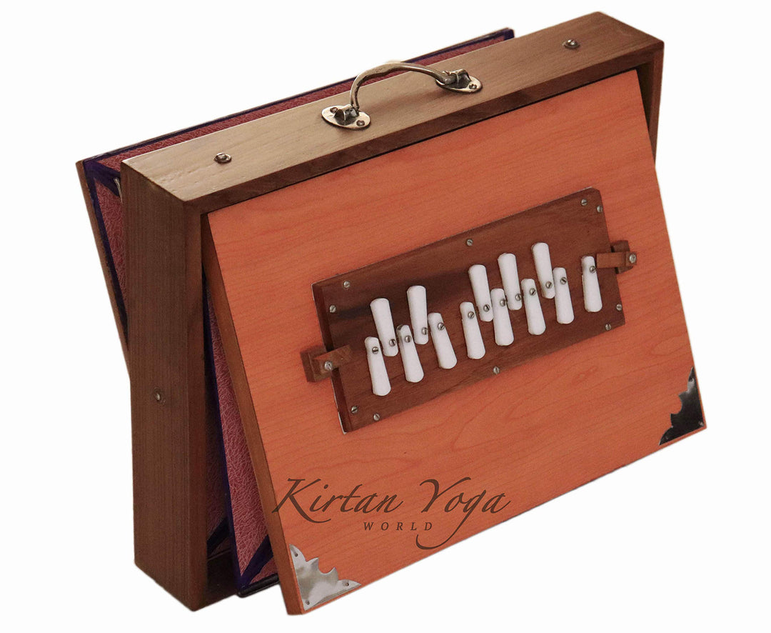 Shruti Box Raga Nr. 3, professionelles Modell, aus Teak-Holz, C-Tonleiter (c3 bis c4), 39 x 30 x 8,5