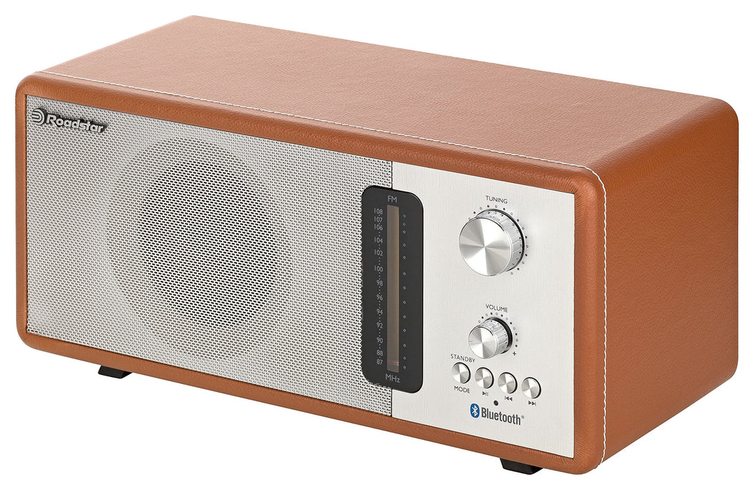 Roadstar HRA-1350 US/BT Retro-Radio mit Bluetooth, 40 Watt Musikleistung (Bluetooth, USB, SD-Karten-