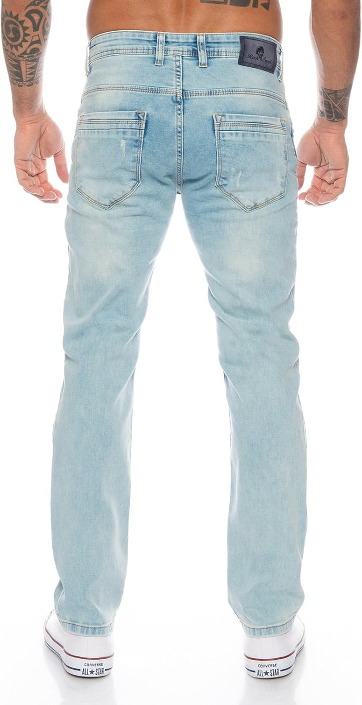 Rock Creek Herren Jeans Hose Denim Stretch Regular Fit Jeanshose Stonewashed W29-W44 29W / 30L Rc-21