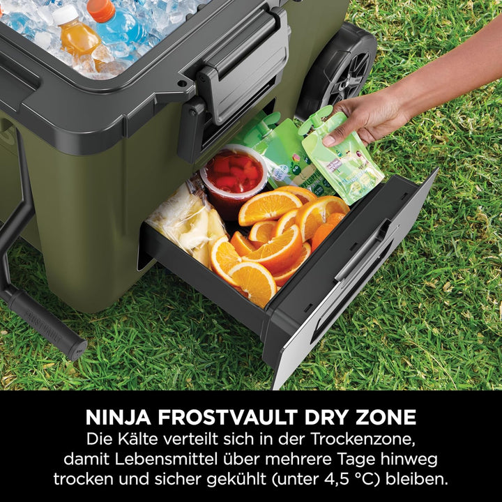 Ninja FrostVault Kühlbox mit Rollen und Isolierung, mit Ninja Thirti Flasche & Kühlakku, integrierte