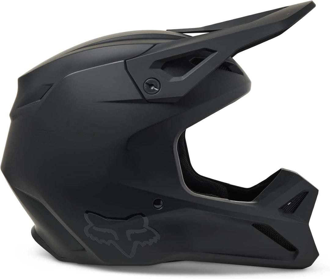 Fox Motocross-Helm V1 Solid Matte Black Schwarz XXL, Schwarz XXL