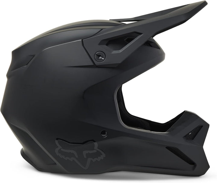 Fox Motocross-Helm V1 Solid Matte Black Schwarz XXL, Schwarz XXL