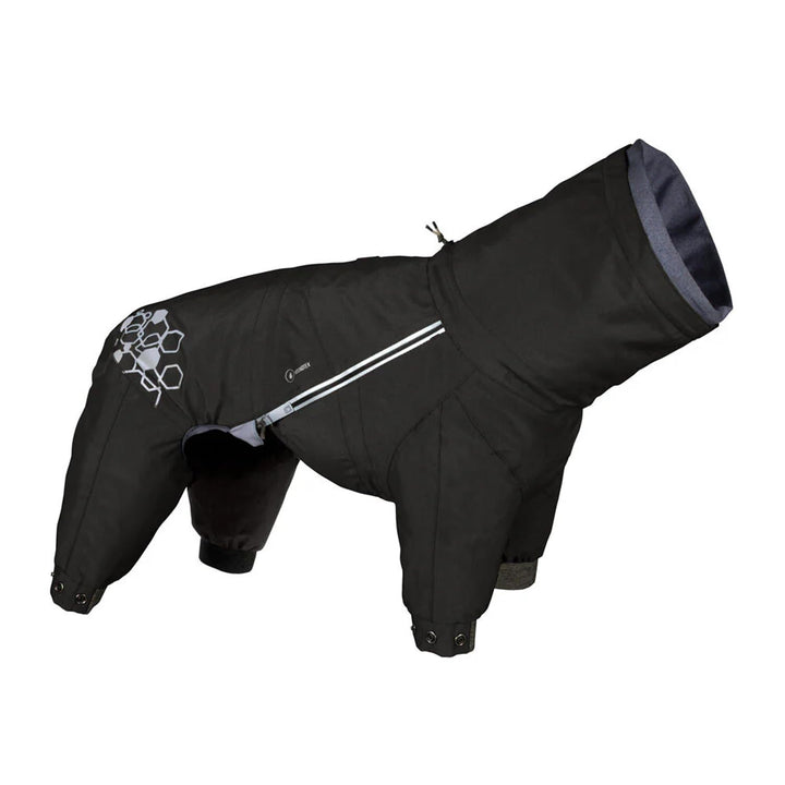 Hurtta Mudventure Overall ECO, Hunderegenmantel, Wasserdicht (Raven, 30S) 30S raven, 30S raven