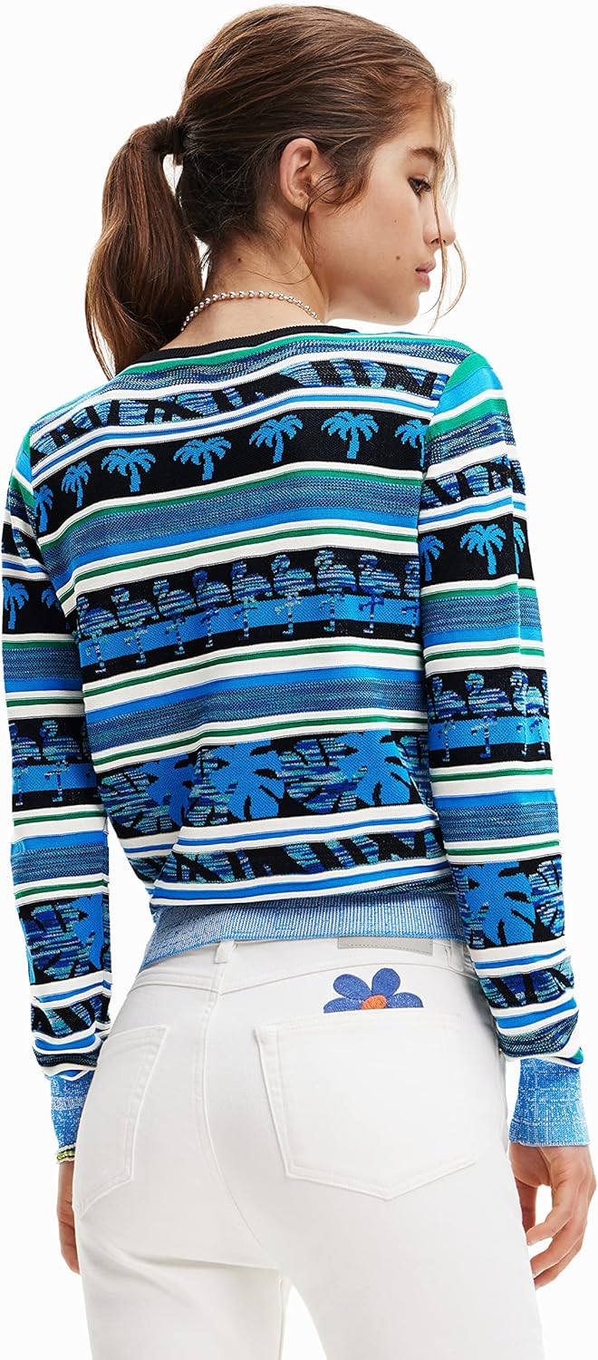 Desigual Damen Sweatshirt XS Blau, XS Blau