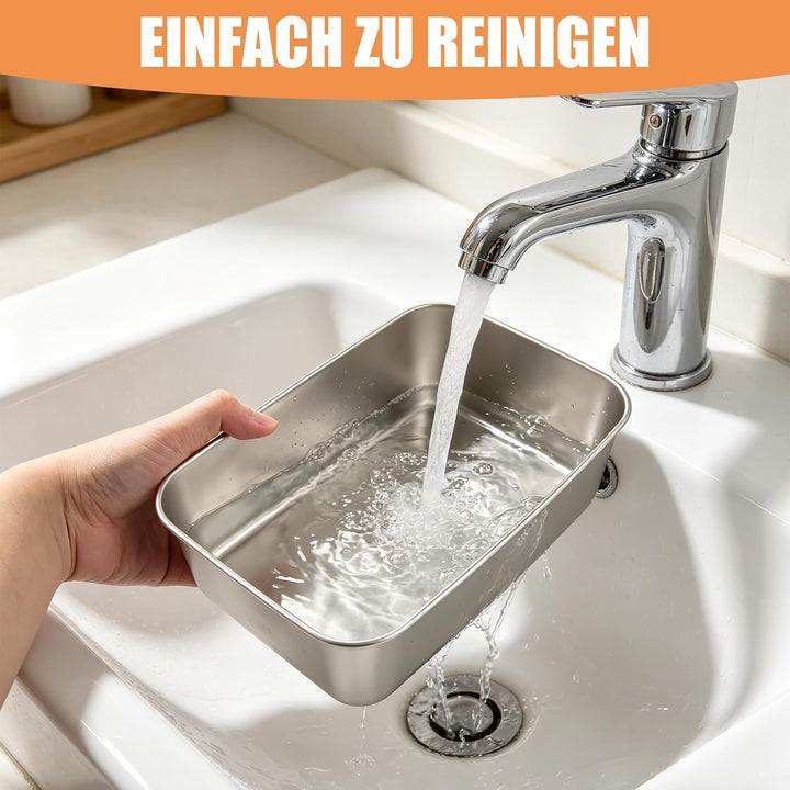 5 Stück Edelstahl Brotbackform, 22.5x14.5x6.2cm Brotbackform Kasten, Backform Rechteckig, Backformen