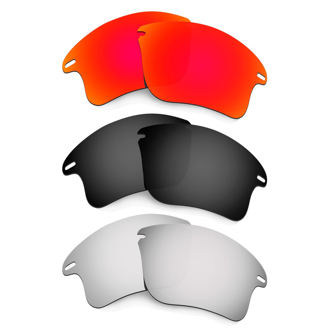 HKUCO Plus Mens Replacement Lenses For Oakley Fast Jacket XL Red/Black/Titanium Sunglasses