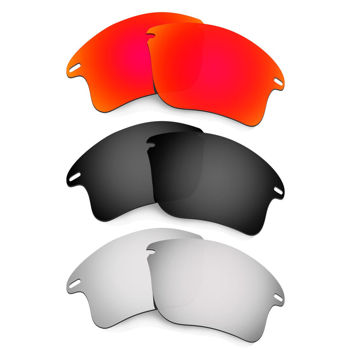 HKUCO Plus Mens Replacement Lenses For Oakley Fast Jacket XL Red/Black/Titanium Sunglasses