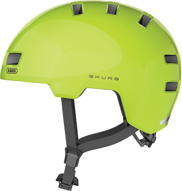 ABUS Stadthelm Skurb - Robuster Fahrradhelm für den Alltag, beim Skaten, BMX-Fahren oder Longboarden