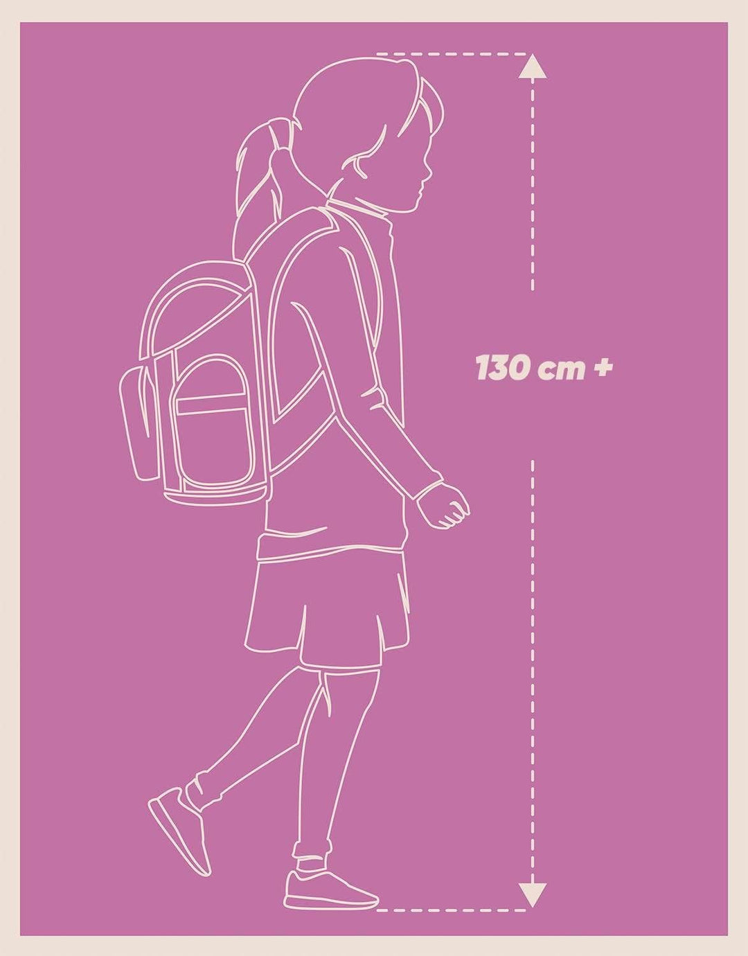 Baagl Airy Plus Schulranzen-Set 5-teilig, 25 l, ab 130 cm (Sunset) | Isoliertes Snackfach; Magnetver