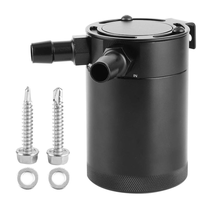 Aukson Ölfangdose verblüfft - 2-Port-Ölfangdose 500 ml Aluminiumlegierung verblüfft Vorratsbehälter